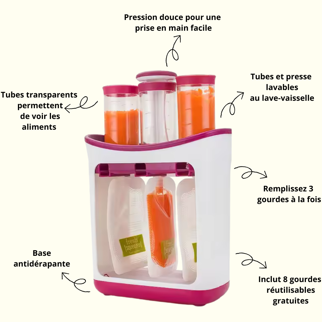 Préparateur de compotes saines pour bébé heureux