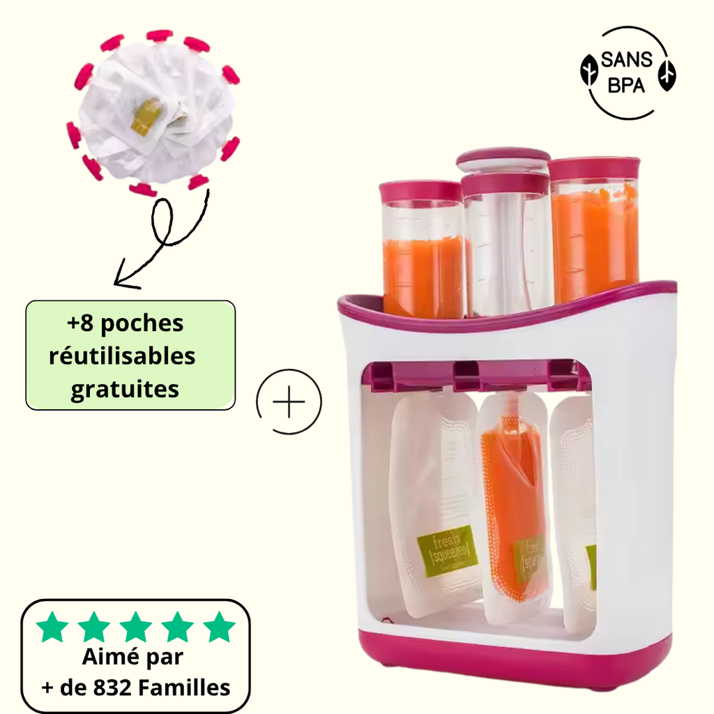 Préparateur de compotes saines pour bébé heureux