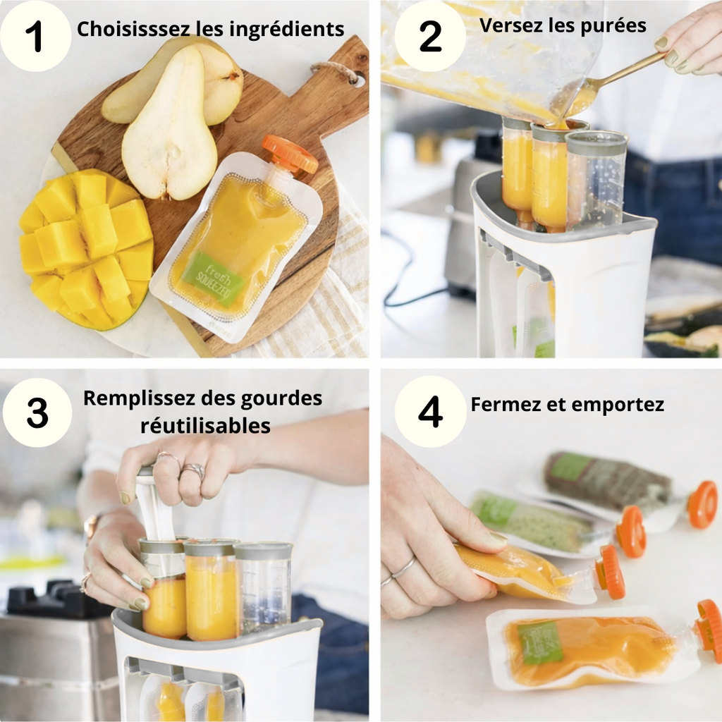 Préparateur de compotes saines pour bébé heureux